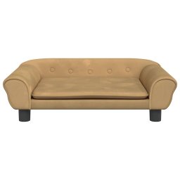 vidaXL Kinderbank 70x45x26 cm fluweel bruin