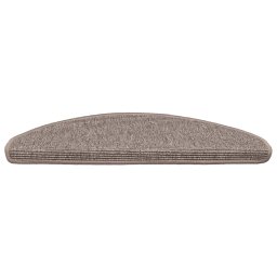 vidaXL Trapmatten 15 st 65x21x4 cm Donkerbeige Halfrond Groot