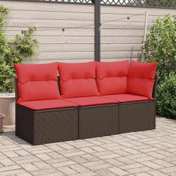 vidaXL | Tuin Sofa | met kussen Bruin 62 x 62 x 69 cm poly rattan