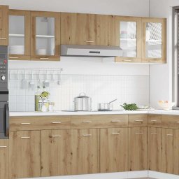 vidaXL Bovenkast Lyon 80x31x60 cm bewerkt hout artisanaal eikenkleurig