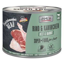 MAC´s Cat Fijnproever 6 x 200 g Kattenvoer - Rund & Konijn