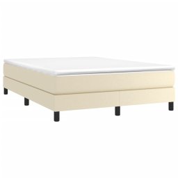vidaXL Boxspring bed kunstleer crèmekleurig 140x190 cm