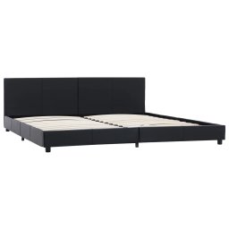 vidaXL Bedframe kunstleer zwart 180x200 cm