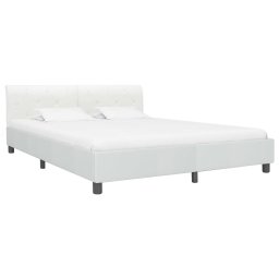 vidaXL Bedframe kunstleer wit 180x200 cm