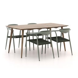 Manifesto Cavone/ROUGH-K 160cm dining tuinset 5-delig stapelbaar - Laagste prijsgarantie!