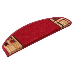 vidaXL Trapmatten zelfklevend 10 st 65x21x4 cm rood