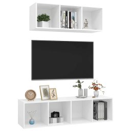 vidaXL 2-delige Tv-meubelset bewerkt hout wit