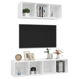 vidaXL 2-delige Tv-meubelset spaanplaat wit