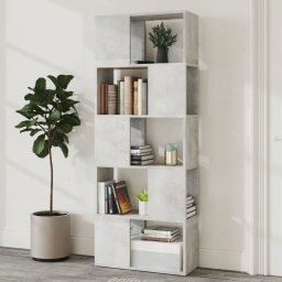 vidaXL Boekenkast/kamerscherm 60x24x155 cm betongrijs