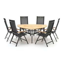 + 15% kassakorting | Hartman Troy/Triangular 170cm dining tuinset 7-delig verstelbaar - Laagste prijsgarantie!