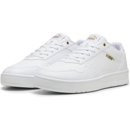 PUMA - maat 42.5- Court Classic Unisex Sneakers - PUMA White-PUMA Gold