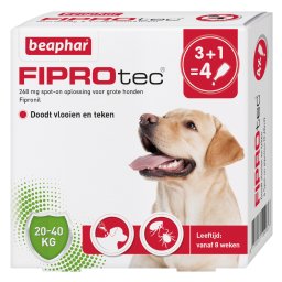Beaphar FiproTec Hond 20-40kg (NL) 4 Pipetten x 2,68 ml (APO)