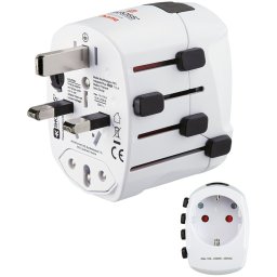 Hama Wereldreisadapter World Travel Pro, 3-polig Wifi adapter Wit
