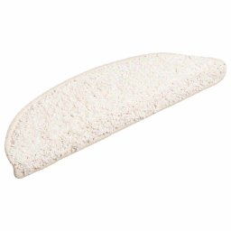 vidaXL Trapmatten 15 st 56x17x3 cm Wit Halfrond