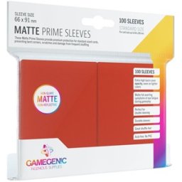 Prime Matte Sleeves 66x91mm Rood (100 stuks)