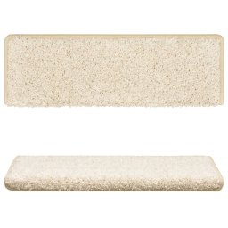 vidaXL Trapmatten 15 st 65x21x4 cm Wit Rechthoekige Rand