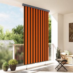 vidaXL Rolgordijn voor buiten 160x250 cm oranje en bruin