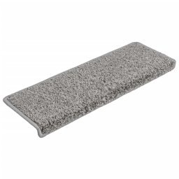 vidaXL Trapmatten 10 st 65x21x4 cm Grijs Rechthoekige Rand