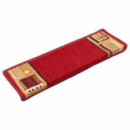 vidaXL Trapmatten zelfklevend 10 st 65x21x4 cm rood