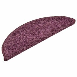 vidaXL Trapmatten 15 st 56x17x3 cm Donkerpaars Halfrond