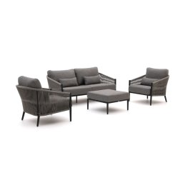 + 15% kassakorting | Bellagio Mineo stoel-bank loungeset 4-delig - Laagste prijsgarantie!