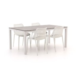 + 15% kassakorting | Forza Ripi/Fidenza 183cm dining tuinset 5-delig stapelbaar - Laagste prijsgarantie!
