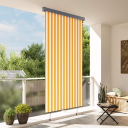 vidaXL Rolgordijn voor buiten 140x250 cm wit en oranje