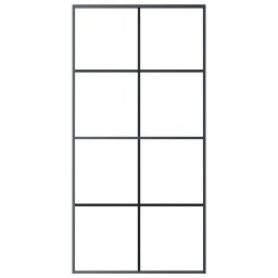 vidaXL Schuifdeur 102,5x205 cm ESG-glas en aluminium zwart