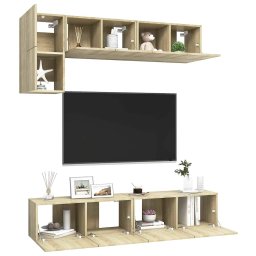 vidaXL 5-delige Tv-meubelset bewerkt hout sonoma eikenkleurig