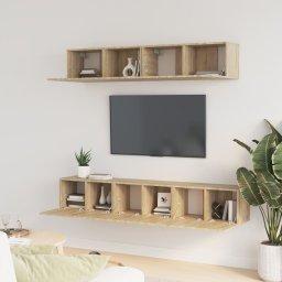 vidaXL 5-delige Tv-meubelset bewerkt hout sonoma eikenkleurig