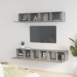 vidaXL 5-delige Tv-meubelset bewerkt hout grijs sonoma eikenkleurig