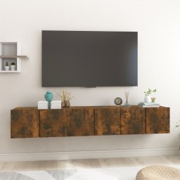 vidaXL Tv-meubelset 3 pcs Bruin Bewerkt hout
