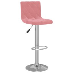 vidaXL Barkrukken 2 st fluweel roze
