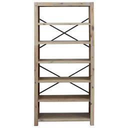 vidaXL Boekenkast met 6 schappen 80x30x170 cm massief acaciahout