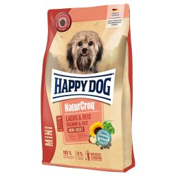 4kg Happy Dog NaturCroq Mini Adult Zalm & Rijst droogvoer voor honden
