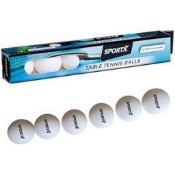 SportX - Tafeltennisballen in Doos (6 stuks)