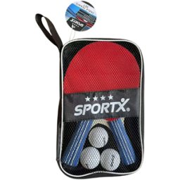 SportX - Tafeltennisset met 3 Tafeltennisballen in Tafeltennistas (4 ster)