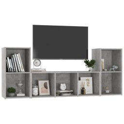 vidaXL 3-delige Tv-meubelset bewerkt hout betongrijs