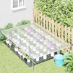 vidaXL Doorzichtig zeildoek met zeilringen 2x3 m polyethyleen