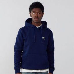 ADIDAS ORIGINALS adidas Hoodie Essential Trefoil Marineblauw/wit Heren l