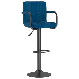 vidaXL Barkrukken 2 st fluweel blauw