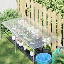 vidaXL Doorzichtig zeildoek met zeilringen 1x2 m polyethyleen