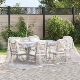 vidaXL Doorzichtig zeildoek met zeilringen 3x5 m polyethyleen