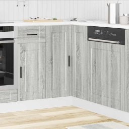 vidaXL Keuken hoekonderkast "Porto" bewerkt hout grijs sonoma eiken