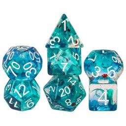 Dobbelstenen Set - Foil Swirl (7-delig)