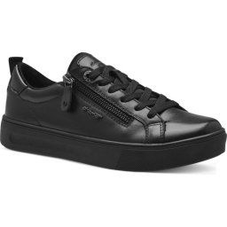 Tamaris - maat 37- Comfort Sneakers zwart Leer - Dames