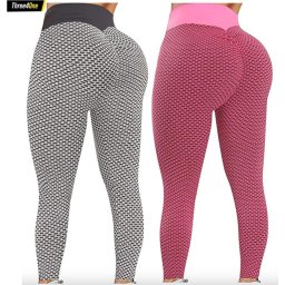Sportlegging dames 2STUKS Small – legging dames meisje - Tiktok legging – Grijs & roze