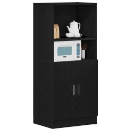 vidaXL Keukenkast 57x41,5x131,5 cm bewerkt hout zwart