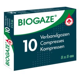 Biogaze Verbandgazen 5x5cm