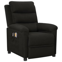 vidaXL Massagestoel elektrisch stof zwart